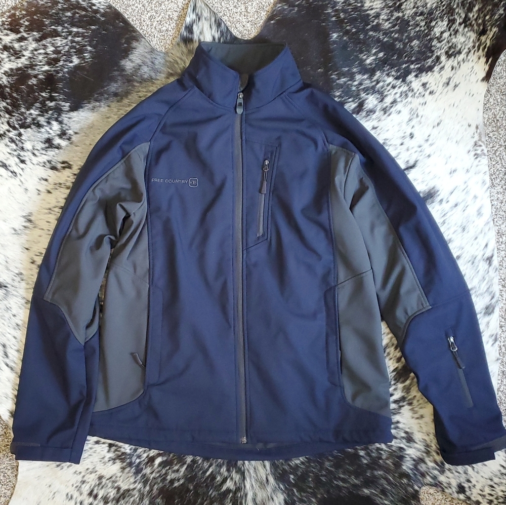 Free Country Men's Blue and Gray Performance Jacket